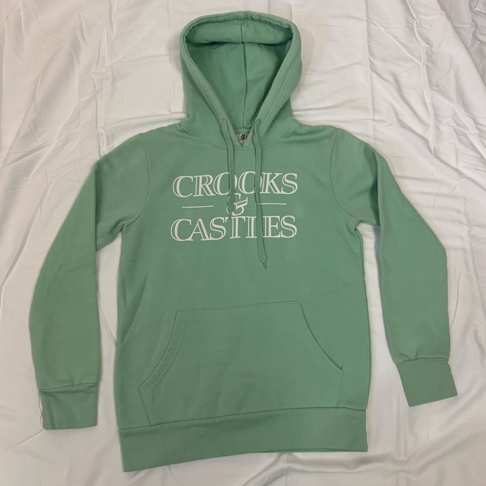 Crooks & Castles Pullover Hoodie Mint Green Women’s Small Sweatshirt Sweater